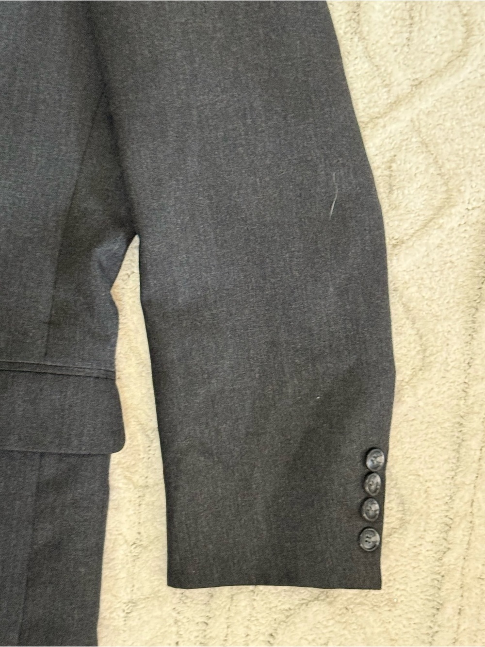 De Vonaire Charcoal Gray Wool Double Breasted Blazer Large - Picture 3 of 14